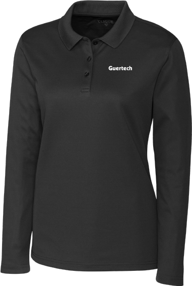 GUERTECH - LQK00066 Polo piqué Spin m.l. femme - BR. 14639 (AVG)