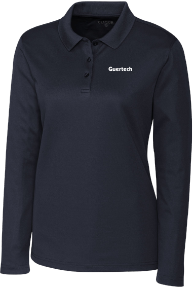 GUERTECH - LQK00066 Polo piqué Spin m.l. femme - BR. 14639 (AVG)
