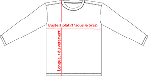 Charte de grandeur AL6004CA (S à 3XL)
